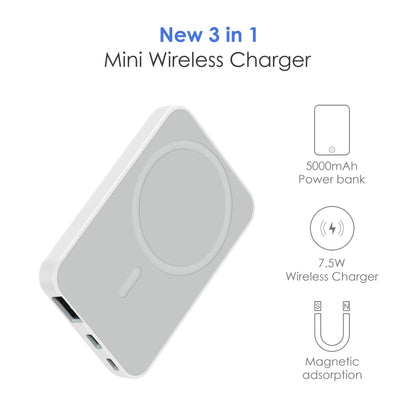 Magsafe Magnetic Wireless Portable Power Bank 5000Mah