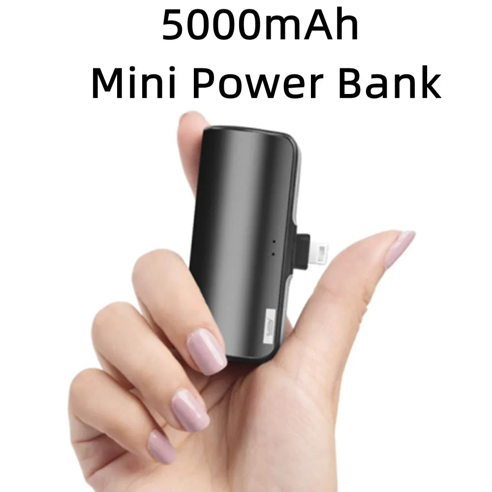 Mini Power Bank 5000mAh Para iPhone Samsung Xiaomi